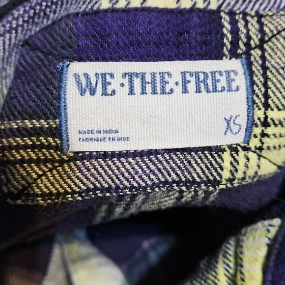 Free People Marfa Plaid Studded Button-Up Flannel Shirt - Picture 10 of 12
